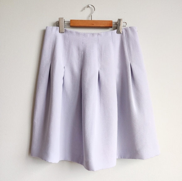 Club Monaco Light Blue Lined Pleated A-line Skater Nella Skirt sz. 10 - Picture 3 of 7